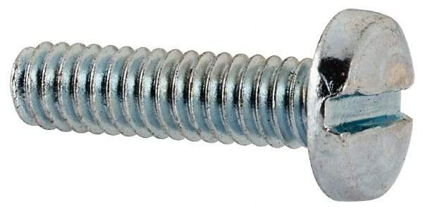 Value Collection - #8-32 UNC, 5/8" Length Under Head Slotted Drive Machine Screw - Binding Head, Grade J82 Steel, Zinc-Plated Finish, Without Washer - Americas Industrial Supply