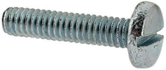 Value Collection - #8-32 UNC, 3/4" Length Under Head Slotted Drive Machine Screw - Binding Head, Grade J82 Steel, Zinc-Plated Finish, Without Washer - Americas Industrial Supply