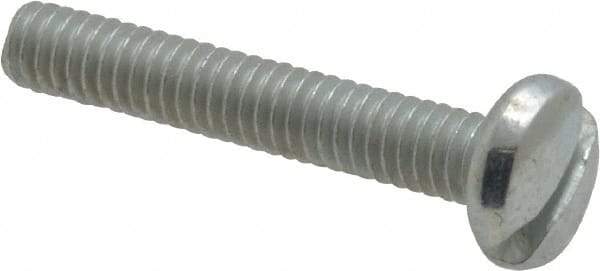 Value Collection - #8-32 UNC, 1" Length Under Head Slotted Drive Machine Screw - Binding Head, Grade J82 Steel, Zinc-Plated Finish, Without Washer - Americas Industrial Supply