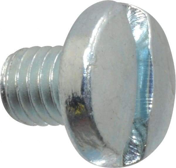 Value Collection - #10-32 UNF, 1/4" Length Under Head Slotted Drive Machine Screw - Binding Head, Grade J82 Steel, Zinc-Plated Finish, Without Washer - Americas Industrial Supply