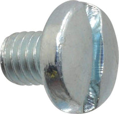 Value Collection - #10-32 UNF, 1/4" Length Under Head Slotted Drive Machine Screw - Binding Head, Grade J82 Steel, Zinc-Plated Finish, Without Washer - Americas Industrial Supply