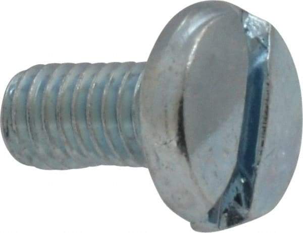 Value Collection - #10-32 UNF, 3/8" Length Under Head Slotted Drive Machine Screw - Binding Head, Grade J82 Steel, Zinc-Plated Finish, Without Washer - Americas Industrial Supply
