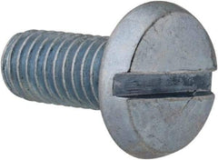 Value Collection - #10-32 UNF, 7/16" Length Under Head Slotted Drive Machine Screw - Binding Head, Grade 2 Steel, Zinc-Plated Finish, Without Washer - Americas Industrial Supply