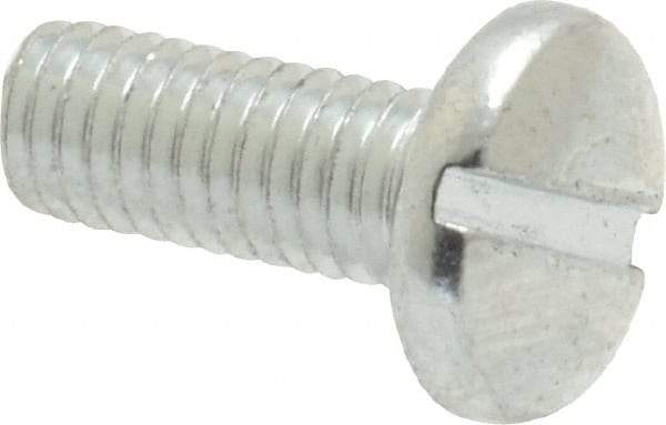 Value Collection - #10-32 UNF, 1/2" Length Under Head Slotted Drive Machine Screw - Binding Head, Grade J82 Steel, Zinc-Plated Finish, Without Washer - Americas Industrial Supply