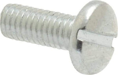 Value Collection - #10-32 UNF, 1/2" Length Under Head Slotted Drive Machine Screw - Binding Head, Grade J82 Steel, Zinc-Plated Finish, Without Washer - Americas Industrial Supply