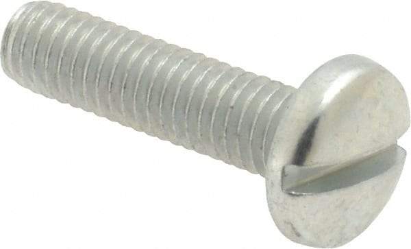 Value Collection - #10-32 UNF, 3/4" Length Under Head Slotted Drive Machine Screw - Binding Head, Grade J82 Steel, Zinc-Plated Finish, Without Washer - Americas Industrial Supply