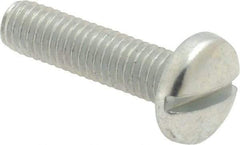Value Collection - #10-32 UNF, 3/4" Length Under Head Slotted Drive Machine Screw - Binding Head, Grade J82 Steel, Zinc-Plated Finish, Without Washer - Americas Industrial Supply