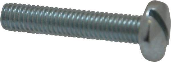 Value Collection - #10-32 UNF, 1" Length Under Head Slotted Drive Machine Screw - Binding Head, Grade J82 Steel, Zinc-Plated Finish, Without Washer - Americas Industrial Supply