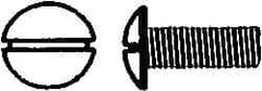 Value Collection - M6x1.00 Metric Coarse, 12mm Length Under Head Slotted Drive Machine Screw - Truss Head, Grade 18-8 & A2 Stainless Steel, Uncoated, Without Washer - Americas Industrial Supply