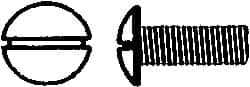 Value Collection - 5/16-18 UNC, 1" Length Under Head Slotted Drive Machine Screw - Truss Head, Grade J82 Steel, Zinc-Plated Finish, Without Washer - Americas Industrial Supply