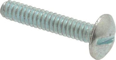 Value Collection - #6-32 UNC, 3/4" Length Under Head Slotted Drive Machine Screw - Truss Head, Grade 2 Steel, Zinc-Plated Finish, Without Washer - Americas Industrial Supply