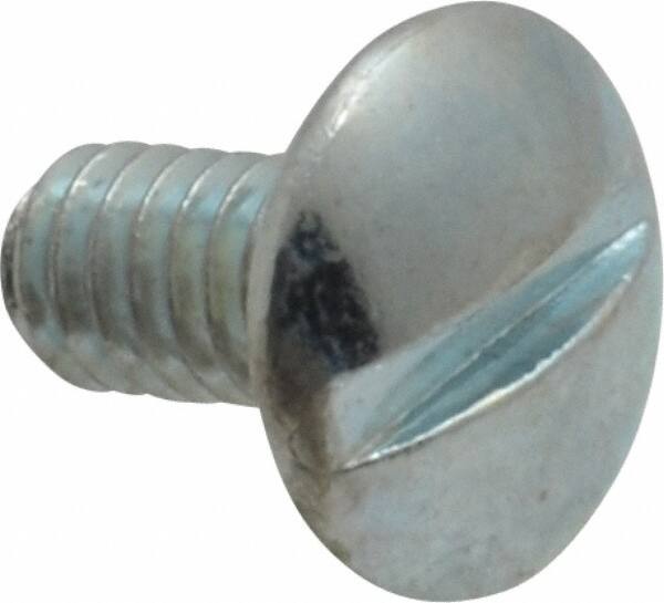 Value Collection - #8-32 UNC, 5/16" Length Under Head Slotted Drive Machine Screw - Truss Head, Grade J82 Steel, Zinc-Plated Finish, Without Washer - Americas Industrial Supply