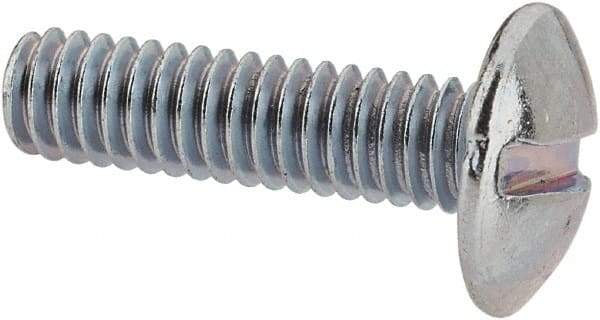 Value Collection - #8-32 UNC, 5/8" Length Under Head Slotted Drive Machine Screw - Truss Head, Grade 2 Steel, Zinc-Plated Finish, Without Washer - Americas Industrial Supply
