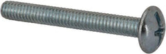 Value Collection - #8-32 UNC, 1-1/4" Length Under Head Slotted Drive Machine Screw - Truss Head, Grade 2 Steel, Zinc-Plated Finish, Without Washer - Americas Industrial Supply