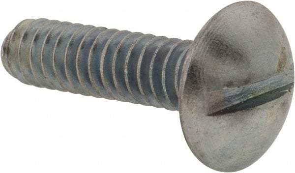 Value Collection - #10-24 UNC, 3/4" Length Under Head Slotted Drive Machine Screw - Truss Head, Grade 2 Steel, Zinc-Plated Finish, Without Washer - Americas Industrial Supply