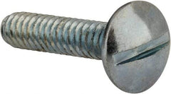 Value Collection - #10-24 UNC, 7/8" Length Under Head Slotted Drive Machine Screw - Truss Head, Grade 2 Steel, Zinc-Plated Finish, Without Washer - Americas Industrial Supply