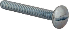 Value Collection - #10-24 UNC, 1-1/2" Length Under Head Slotted Drive Machine Screw - Truss Head, Grade 2 Steel, Zinc-Plated Finish, Without Washer - Americas Industrial Supply