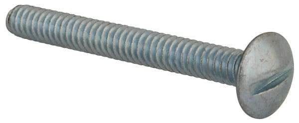 Value Collection - #10-24 UNC, 1-3/4" Length Under Head Slotted Drive Machine Screw - Truss Head, Grade 2 Steel, Zinc-Plated Finish, Without Washer - Americas Industrial Supply
