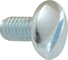Value Collection - #10-32 UNF, 3/8" Length Under Head Slotted Drive Machine Screw - Truss Head, Grade J82 Steel, Zinc-Plated Finish, Without Washer - Americas Industrial Supply