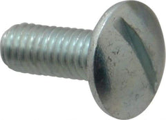 Value Collection - #10-32 UNF, 1/2" Length Under Head Slotted Drive Machine Screw - Truss Head, Grade J82 Steel, Zinc-Plated Finish, Without Washer - Americas Industrial Supply