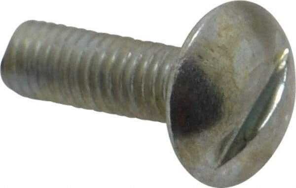 Value Collection - #10-32 UNF, 5/8" Length Under Head Slotted Drive Machine Screw - Truss Head, Grade J82 Steel, Zinc-Plated Finish, Without Washer - Americas Industrial Supply