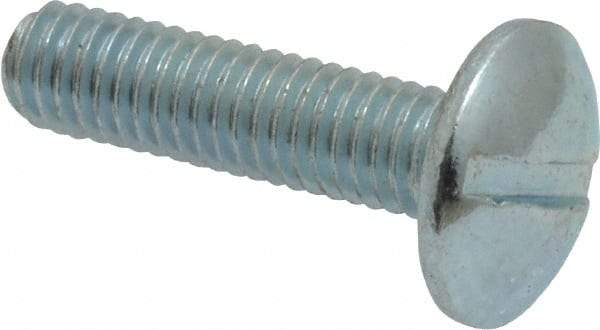 Value Collection - #10-32 UNF, 3/4" Length Under Head Slotted Drive Machine Screw - Truss Head, Grade 2 Steel, Zinc-Plated Finish, Without Washer - Americas Industrial Supply