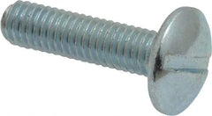 Value Collection - #10-32 UNF, 3/4" Length Under Head Slotted Drive Machine Screw - Truss Head, Grade 2 Steel, Zinc-Plated Finish, Without Washer - Americas Industrial Supply