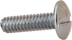 Value Collection - 1/4-20 UNC, 7/8" Length Under Head Slotted Drive Machine Screw - Truss Head, Grade J82 Steel, Zinc-Plated Finish, Without Washer - Americas Industrial Supply
