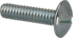 Value Collection - 1/4-20 UNC, 1" Length Under Head Slotted Drive Machine Screw - Truss Head, Grade J82 Steel, Zinc-Plated Finish, Without Washer - Americas Industrial Supply