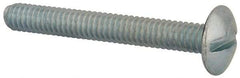 Value Collection - 1/4-20 UNC, 2" Length Under Head Slotted Drive Machine Screw - Truss Head, Grade 2 Steel, Zinc-Plated Finish, Without Washer - Americas Industrial Supply