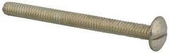Value Collection - 1/4-20 UNC, 3" Length Under Head Slotted Drive Machine Screw - Truss Head, Grade 2 Steel, Zinc-Plated Finish, Without Washer - Americas Industrial Supply