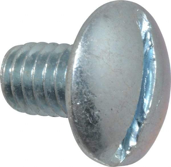 Value Collection - 5/16-18 UNC, 1/2" Length Under Head Slotted Drive Machine Screw - Truss Head, Grade J82 Steel, Zinc-Plated Finish, Without Washer - Americas Industrial Supply