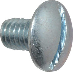 Value Collection - 5/16-18 UNC, 1/2" Length Under Head Slotted Drive Machine Screw - Truss Head, Grade J82 Steel, Zinc-Plated Finish, Without Washer - Americas Industrial Supply