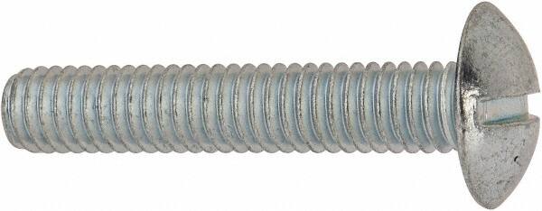Value Collection - 5/16-18 UNC, 1-3/4" Length Under Head Slotted Drive Machine Screw - Truss Head, Grade J82 Steel, Zinc-Plated Finish, Without Washer - Americas Industrial Supply