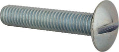 Value Collection - 3/8-16 UNC, 2" Length Under Head Slotted Drive Machine Screw - Truss Head, Grade 2 Steel, Zinc-Plated Finish, Without Washer - Americas Industrial Supply