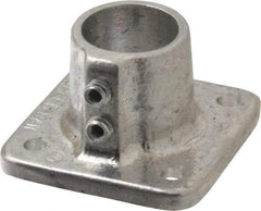 Hollaender - 1" Pipe, Base Flange, Aluminum Alloy Flange Pipe Rail Fitting - Bright Finish - Americas Industrial Supply