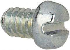 Value Collection - #2-56 UNC, 1/8" Length Under Head Slotted Drive Machine Screw - Fillister Head, Grade J82 Steel, Zinc-Plated Finish, Without Washer - Americas Industrial Supply