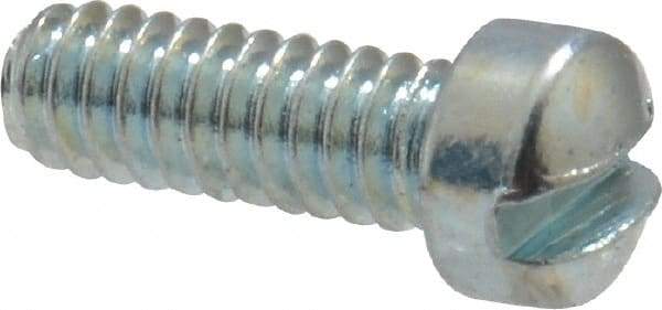Value Collection - #2-56 UNC, 1/4" Length Under Head Slotted Drive Machine Screw - Fillister Head, Grade 2 Steel, Zinc-Plated Finish, Without Washer - Americas Industrial Supply