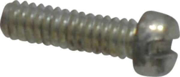 Value Collection - #2-56 UNC, 5/16" Length Under Head Slotted Drive Machine Screw - Fillister Head, Grade 2 Steel, Zinc-Plated Finish, Without Washer - Americas Industrial Supply