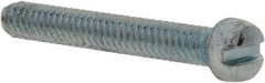 Value Collection - #2-56 UNC, 5/8" Length Under Head Slotted Drive Machine Screw - Fillister Head, Grade 2 Steel, Zinc-Plated Finish, Without Washer - Americas Industrial Supply