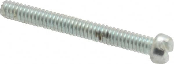 Value Collection - #2-56 UNC, 3/4" Length Under Head Slotted Drive Machine Screw - Fillister Head, Grade J82 Steel, Zinc-Plated Finish, Without Washer - Americas Industrial Supply