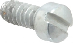 Value Collection - #4-40 UNC, 1/4" Length Under Head Slotted Drive Machine Screw - Fillister Head, Grade J82 Steel, Zinc-Plated Finish, Without Washer - Americas Industrial Supply