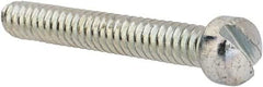 Value Collection - #4-40 UNC, 3/4" Length Under Head Slotted Drive Machine Screw - Fillister Head, Grade 2 Steel, Zinc-Plated Finish, Without Washer - Americas Industrial Supply