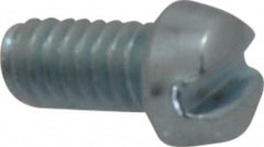 Value Collection - #5-40 UNC, 1/4" Length Under Head Slotted Drive Machine Screw - Fillister Head, Grade 2 Steel, Zinc-Plated Finish, Without Washer - Americas Industrial Supply