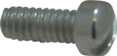 Value Collection - #5-40 UNC, 5/16" Length Under Head Slotted Drive Machine Screw - Fillister Head, Grade J82 Steel, Zinc-Plated Finish, Without Washer - Americas Industrial Supply