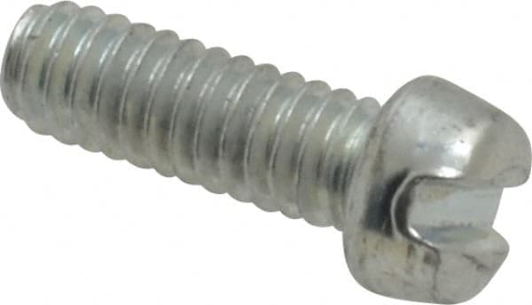 Value Collection - #5-40 UNC, 3/8" Length Under Head Slotted Drive Machine Screw - Fillister Head, Grade J82 Steel, Zinc-Plated Finish, Without Washer - Americas Industrial Supply