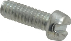 Value Collection - #5-40 UNC, 3/8" Length Under Head Slotted Drive Machine Screw - Fillister Head, Grade J82 Steel, Zinc-Plated Finish, Without Washer - Americas Industrial Supply