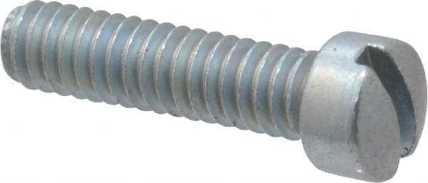 Value Collection - #5-40 UNC, 1/2" Length Under Head Slotted Drive Machine Screw - Fillister Head, Grade 2 Steel, Zinc-Plated Finish, Without Washer - Americas Industrial Supply
