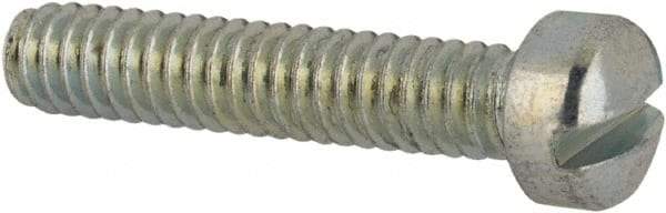 Value Collection - #5-40 UNC, 5/8" Length Under Head Slotted Drive Machine Screw - Fillister Head, Grade J82 Steel, Zinc-Plated Finish, Without Washer - Americas Industrial Supply