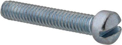 Value Collection - #5-40 UNC, 3/4" Length Under Head Slotted Drive Machine Screw - Fillister Head, Grade J82 Steel, Zinc-Plated Finish, Without Washer - Americas Industrial Supply